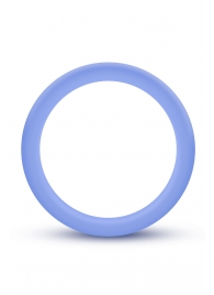 Голубое люминесцентное кольцо Silicone Glo Cock Ring - Blush Novelties - в Ельце купить с доставкой