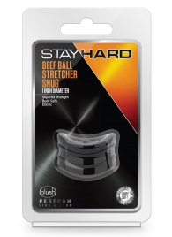 Черное эрекционное кольцо на мошонку Beef Ball Stretcher Snug - Blush Novelties - в Ельце купить с доставкой
