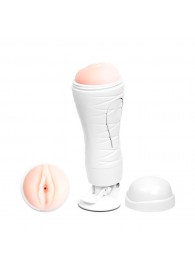 Мастурбатор-вагина Flora White с присоской и 12 режимами вибрации - Baile - в Ельце купить с доставкой