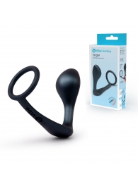 Черное эрекционное кольцо со стимулятором простаты Ringer Cock Ring   Plug - b-Vibe - в Ельце купить с доставкой