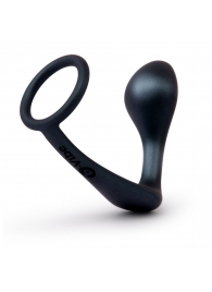 Черное эрекционное кольцо со стимулятором простаты Ringer Cock Ring   Plug - b-Vibe - в Ельце купить с доставкой