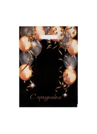 Пакет с вырубной ручкой и принтом в виде шариков (30х40 см) - Сима-Ленд - купить с доставкой в Ельце