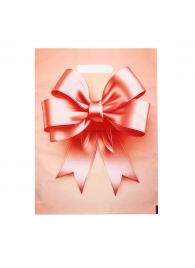 Пакет с принтом в виде банта с вырубной ручкой (30х40 см) - Сима-Ленд - купить с доставкой в Ельце