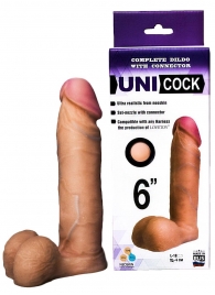 Насадка для страпона фаллической формы UNICOCK 6  - 18 см. - LOVETOY (А-Полимер) - купить с доставкой в Ельце
