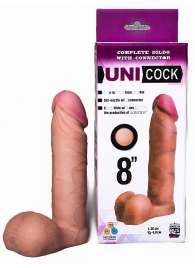 Фаллическая насадка для страпона UNICOCK 8  - 20 см. - LOVETOY (А-Полимер) - купить с доставкой в Ельце