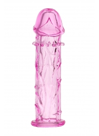 Розовая насадка фаллической формы - 12,5 см. - A-toys - в Ельце купить с доставкой
