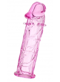 Розовая насадка фаллической формы - 12,5 см. - A-toys - в Ельце купить с доставкой