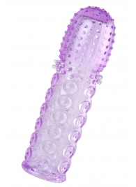 Фиолетовая рельефная насадка на пенис - 13,5 см. - A-toys - в Ельце купить с доставкой