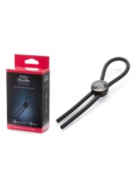 Тёмно-серое эрекционное кольцо с зажимом Again and Again Adjustable Cock Ring - Fifty Shades of Grey - в Ельце купить с доставкой