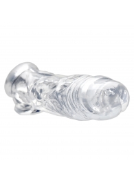 Прозрачная насадка для увеличения члена Realistic Clear Penis Enhancer and Ball Stretcher - 20,3 см. - XR Brands - в Ельце купить с доставкой