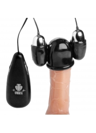 Черная стимулирующая насадка для головки полового члена Multi Speed Vibrating Penis Head Teaser - XR Brands - в Ельце купить с доставкой