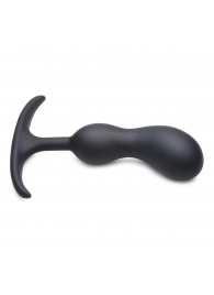 Черный массажер простаты с утяжелителями Premium Silicone Weighted Prostate Plug Medium - 16,3 см. - XR Brands - в Ельце купить с доставкой
