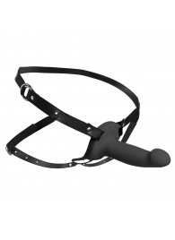 Черный полый страпон с вибрацией 2’’ Erection 28X Smooth Vibrating Silicone Penis Sheath - XR Brands - купить с доставкой в Ельце