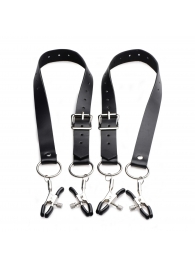 Ремни с зажимами для половых губ Spread Labia Spreader Straps with Clamps - XR Brands - купить с доставкой в Ельце