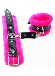 Оковы на ноги с розовым мехом BDSM Light - БДСМ Арсенал - купить с доставкой в Ельце