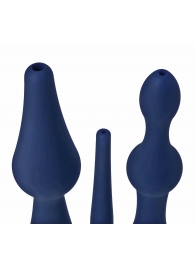 Набор из 3 универсальных насадок для анального душа Universal 3 Piece Silicone Enema Attachment Set - XR Brands - купить с доставкой в Ельце