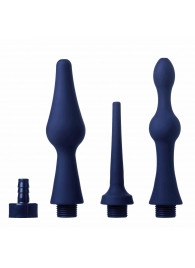 Набор из 3 универсальных насадок для анального душа Universal 3 Piece Silicone Enema Attachment Set - XR Brands - купить с доставкой в Ельце