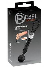Черное эрекционное лассо с шариком-утяжелителем Heavy Rope - Orion - в Ельце купить с доставкой