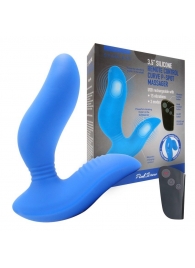 Синий вибромассажер простаты 3,5’’ Remote Control Curve P-spot Massager - 12 см. - Erokay - в Ельце купить с доставкой