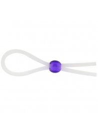 Прозрачное лассо с фиолетовой бусиной SILICONE COCK RING WITH BEAD LAVENDER - NMC - в Ельце купить с доставкой