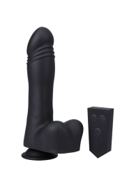 Черная мини-машина на присоске Piston Thruster - Doc Johnson - купить с доставкой в Ельце