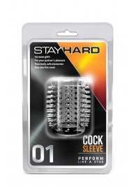Прозрачная насадка с шипами STAY HARD COCK SLEEVE 01 CLEAR - Blush Novelties - в Ельце купить с доставкой