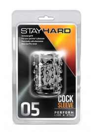 Прозрачная насадка с капельками STAY HARD COCK SLEEVE 05 CLEAR - Blush Novelties - в Ельце купить с доставкой