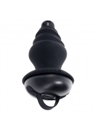 Черный вибростимулятор со съёмной насадкой Echo - 15,3 см. - Gender X