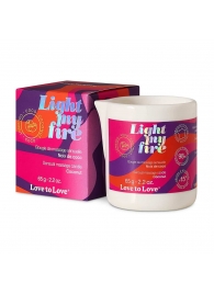 Массажная свеча Light My Fire Coconut с ароматом кокоса - 65 гр. - Love to Love - купить с доставкой в Ельце