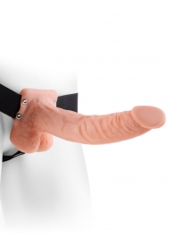 Полый страпон телесного цвета Hollow Strap-On with Balls - 24 см. - Pipedream - купить с доставкой в Ельце