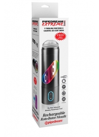 Перезаряжаемый мастурбатор-ротик Extreme Toyz Rechargeable Roto-Bator Mouth - Pipedream - в Ельце купить с доставкой