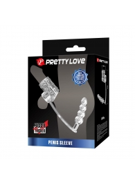 Прозрачная насадка на пенис и мошонку с анальным стимулятором Rilley - Baile - в Ельце купить с доставкой