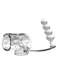 Прозрачная насадка на пенис и мошонку с анальным стимулятором Rilley - Baile - в Ельце купить с доставкой