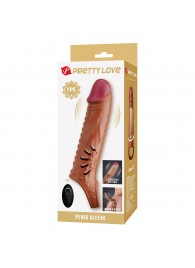 Коричневая вибронасадка с подхватом мошонки и пультом ДУ - Baile - в Ельце купить с доставкой