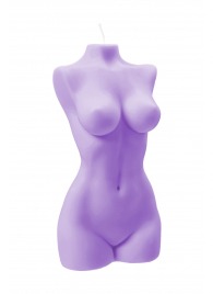 Фиолетовая интерьерная свеча в форме женского торса - 850 гр. - Pecado - купить с доставкой в Ельце