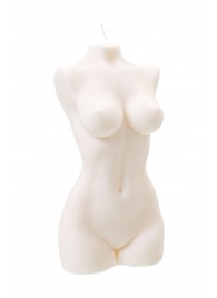 Белая интерьерная свеча в форме женского торса - 850 гр. - Pecado - купить с доставкой в Ельце