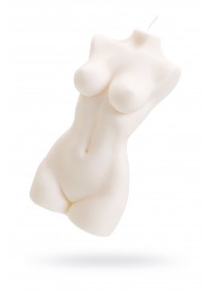 Белая интерьерная свеча в форме женского торса - 850 гр. - Pecado - купить с доставкой в Ельце