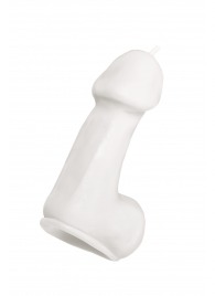 Белая свеча в форме пениса - 47 гр. - Pecado - купить с доставкой в Ельце