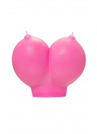 Розовая свеча «Сиськи» - 150 гр. - Pecado - купить с доставкой в Ельце