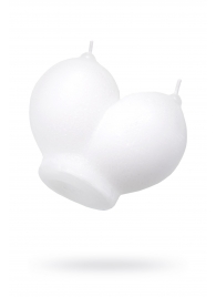 Белая сувенирная свеча «Сиськи» - Pecado - купить с доставкой в Ельце