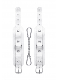 Белые узкие наручники-браслеты со скруглёнными углами - Pecado - купить с доставкой в Ельце