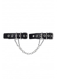 Черные оковы из одного ремешка с люверсами - Pecado - купить с доставкой в Ельце