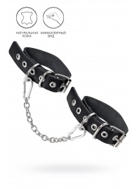Черные оковы из одного ремешка с люверсами - Pecado - купить с доставкой в Ельце
