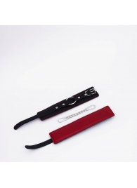 Черно-красные кожаные оковы - Crazy Handmade - купить с доставкой в Ельце