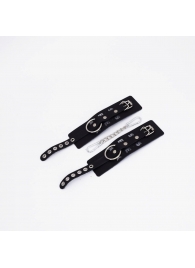 Черные кожаные наручники Sex - Crazy Handmade - купить с доставкой в Ельце