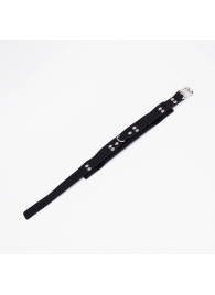 Черный ошейник из высококачественной натуральной кожи - Crazy Handmade - купить с доставкой в Ельце