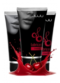 Набор из 3 съедобных лубрикантов JUJU со вкусом вишни - JuJu - купить с доставкой в Ельце