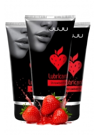Набор из 3 съедобных лубрикантов JUJU со вкусом клубники - JuJu - купить с доставкой в Ельце