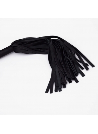 Черный кожаный флоггер - 45 см. - Crazy Handmade - купить с доставкой в Ельце