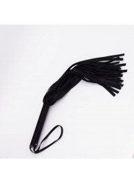 Черный кожаный флоггер - 45 см. - Crazy Handmade - купить с доставкой в Ельце